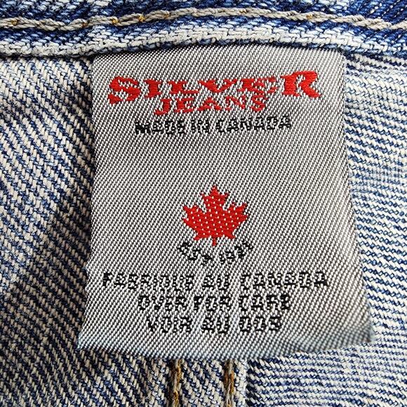 NEW Vintage 90s Silver Jeans Womens 26/32 Blue High Rise Straight Leg Button Fly - Picture 11 of 16